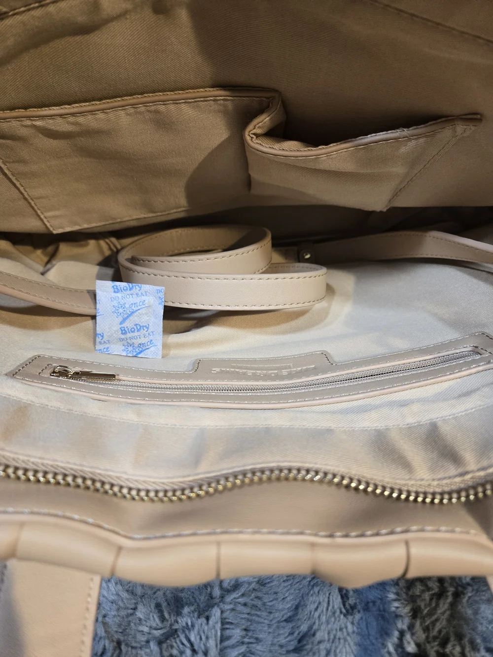 Woven Carryall Tote in Nude